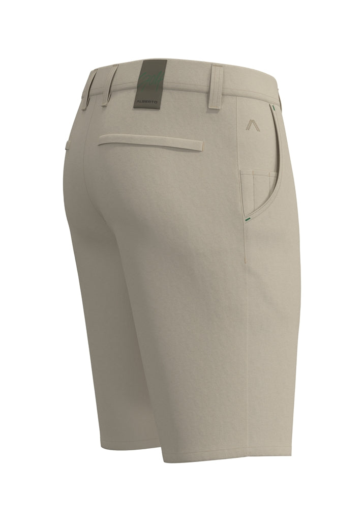 Alberto Earnie Ceramica Gabardine Golfshort Heren - Lichtbeige