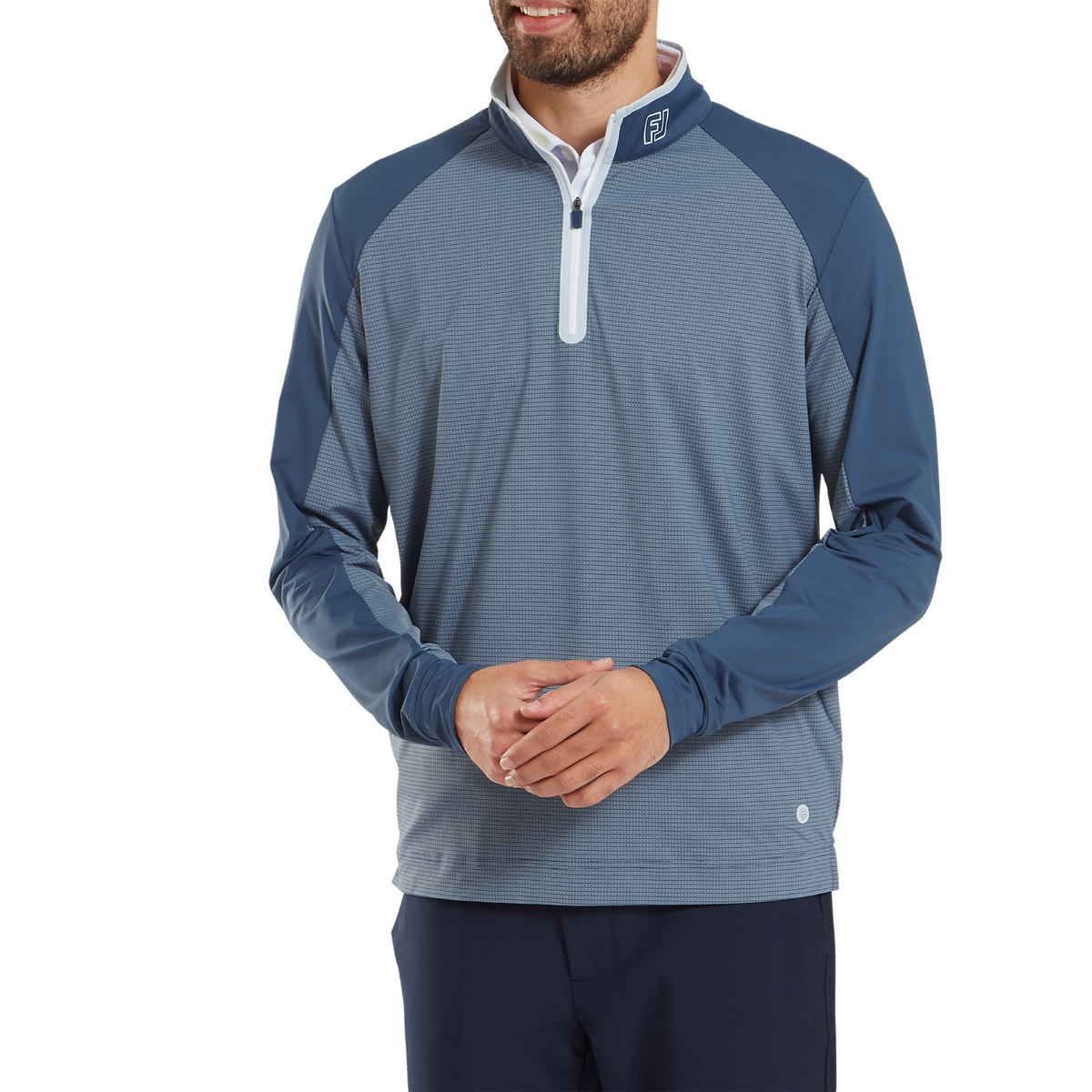 FootJoy ribbed midlayer demin Slv Mlayer Denim