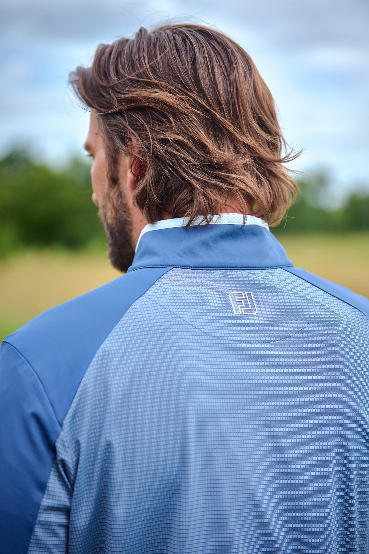 FootJoy ribbed midlayer demin Slv Mlayer Denim