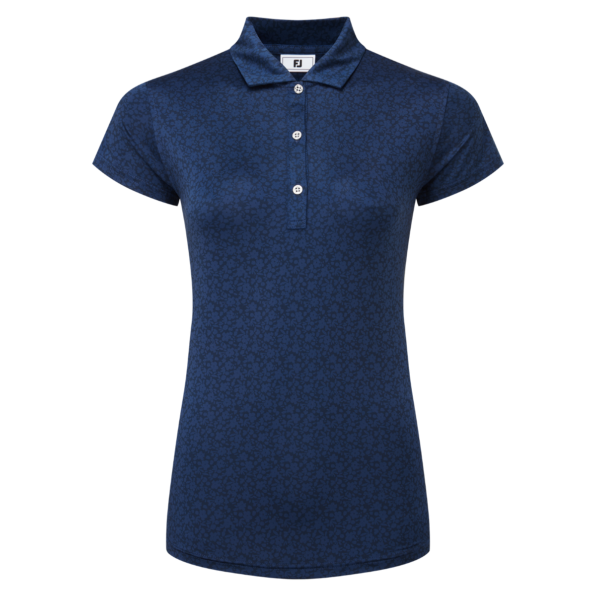 FootJoy Painted Floral Cap Sleeve Lisle Navy - Dames