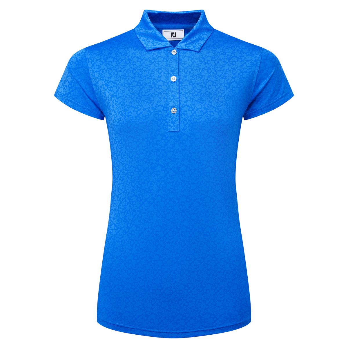 FootJoy Painted Floral Cap Sleeve Lisle Cobalt - Dames