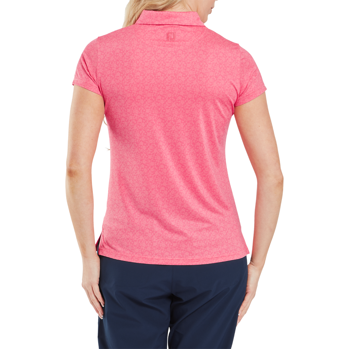 FootJoy Painted Floral Cap Sleeve Lisle Pink Lemonade - Dames
