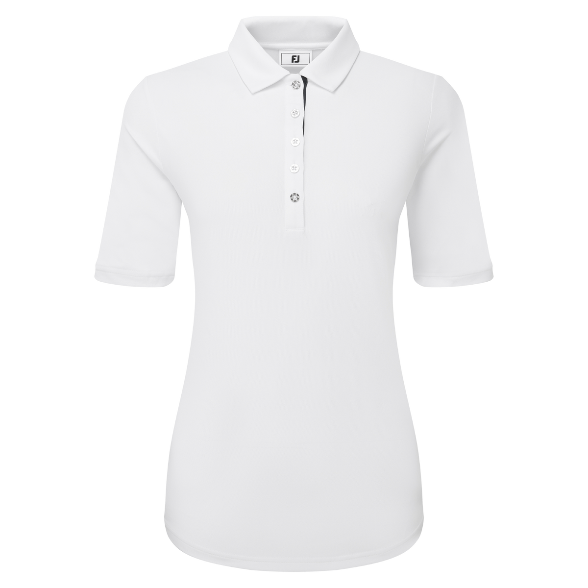 FootJoy Half Sleeve Ruched Lisle White - Dames