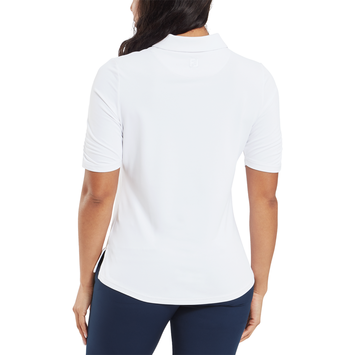 FootJoy Half Sleeve Ruched Lisle White - Dames