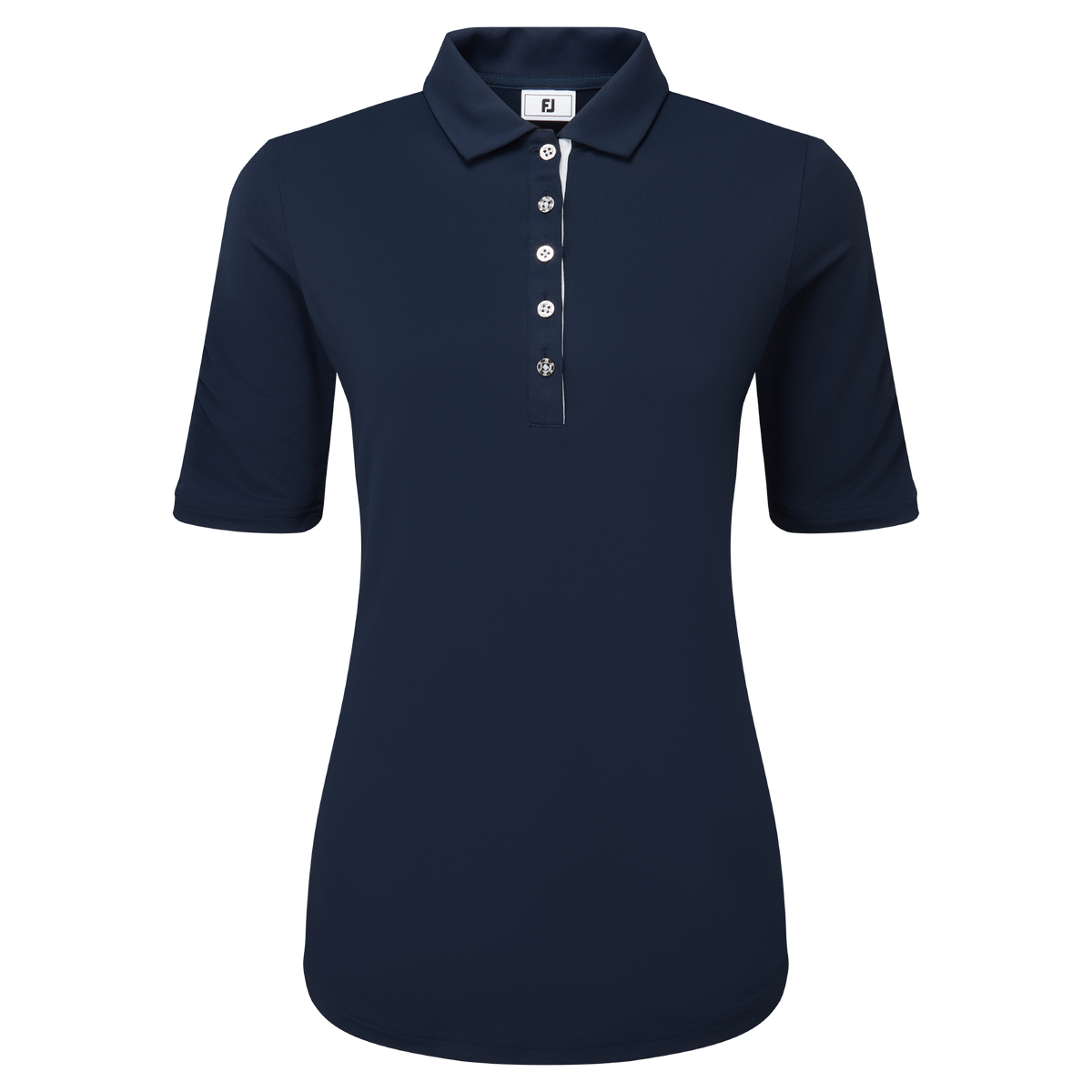 FootJoy Half Sleeve Ruched Lisle Navy - Dames