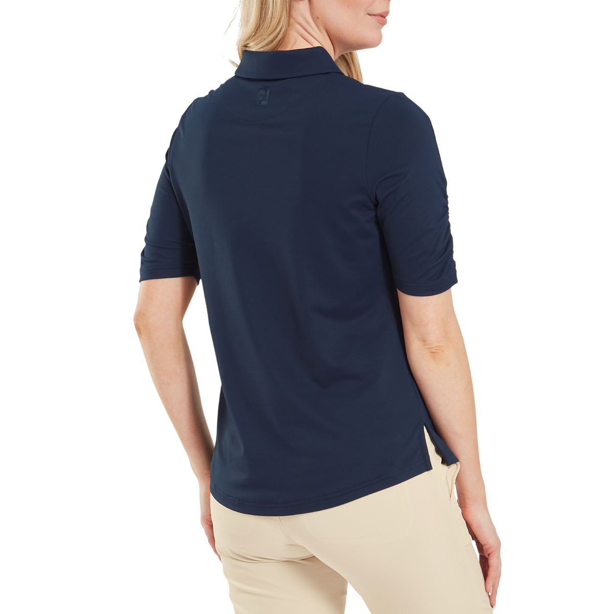 FootJoy Half Sleeve Ruched Lisle Navy - Dames