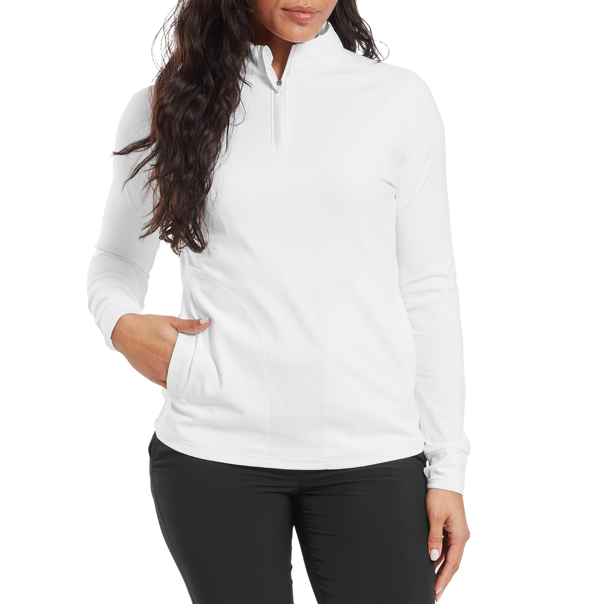 FootJoy Half-Zip Midlayer White - Dames