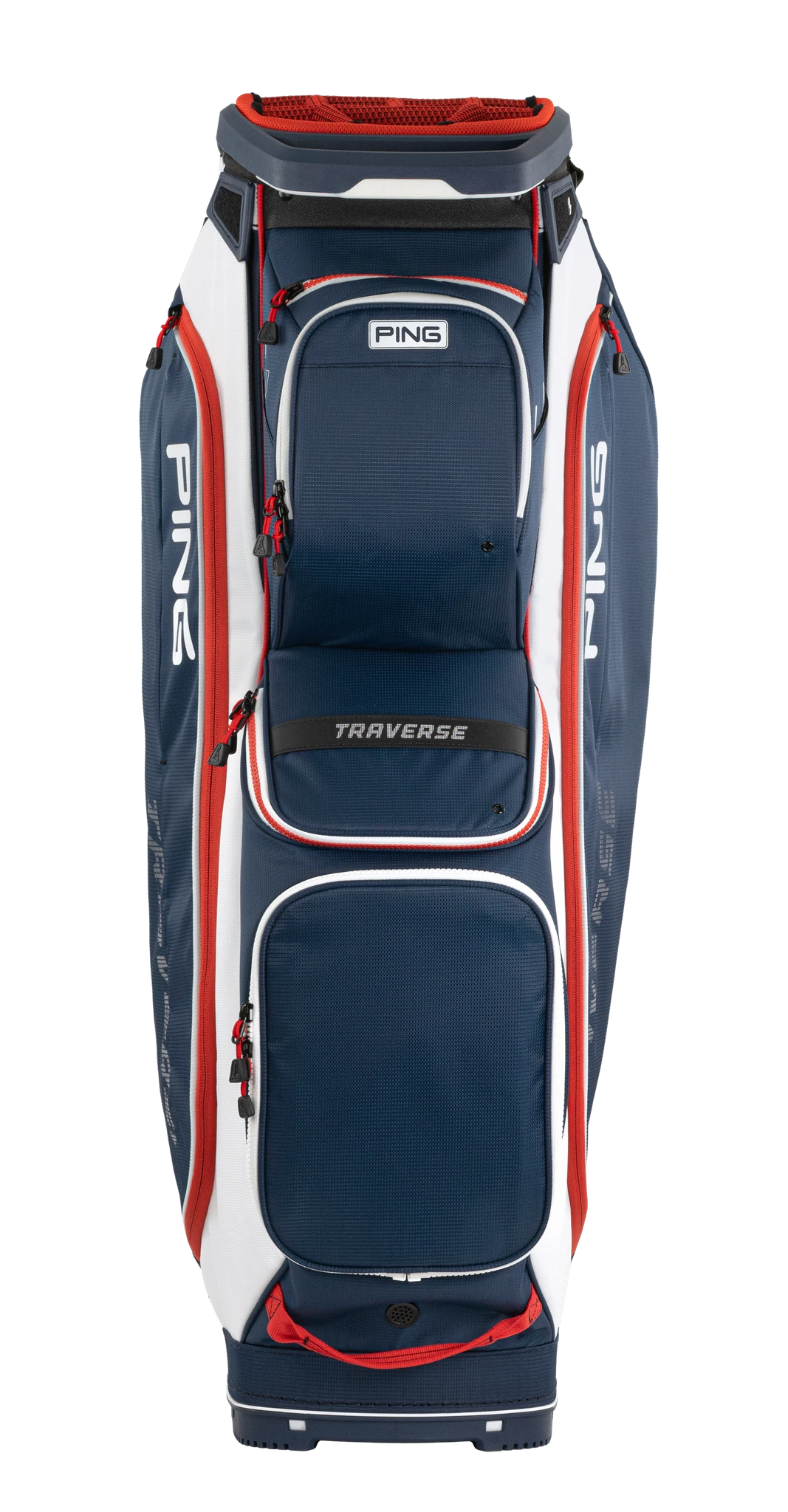 Ping Traverse Cartbag - Navy/White/Red