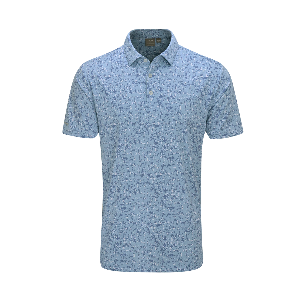 Ping Gilmore Heren Polo - Dusty Blue Multi