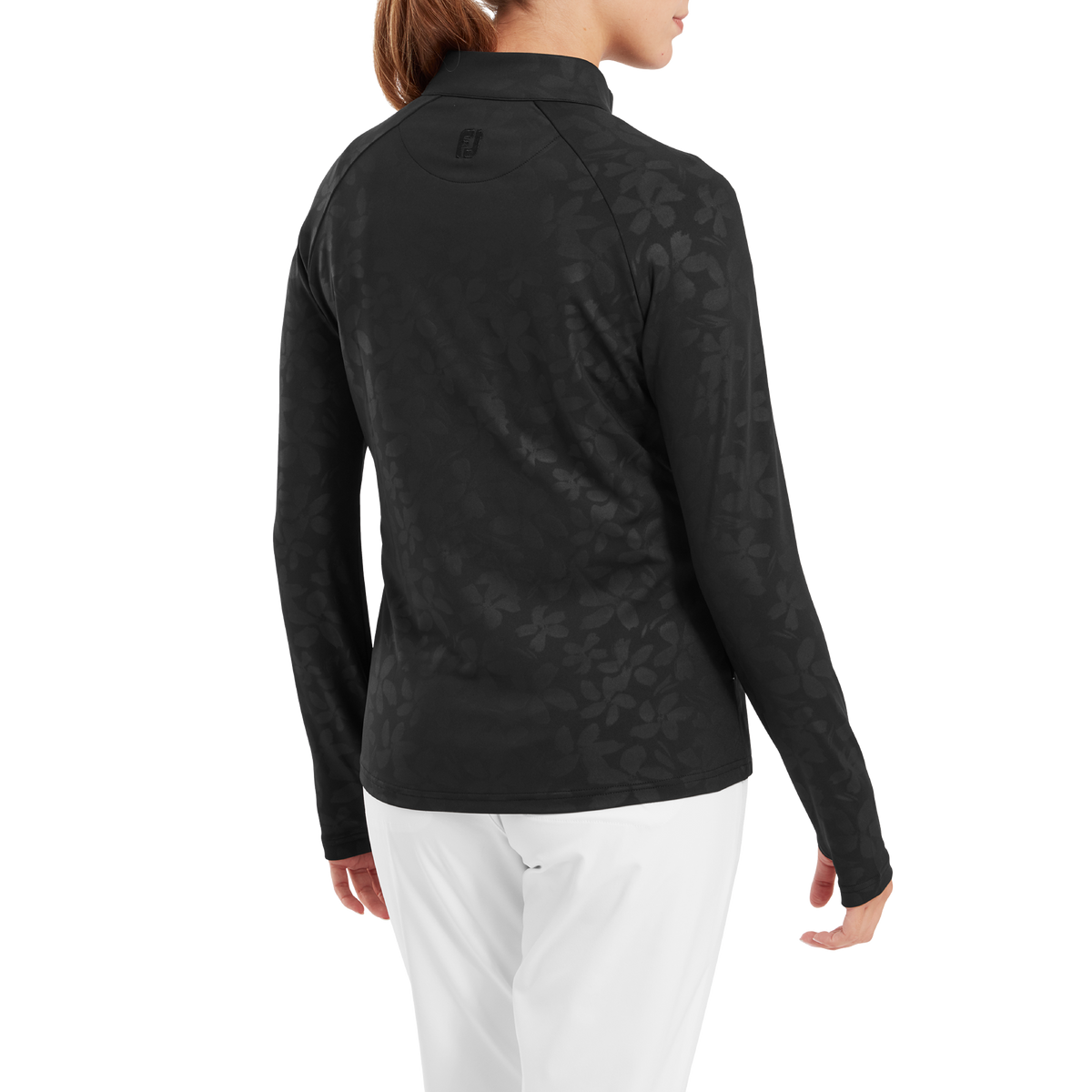 FootJoy Floral Embossed Mid-Layer Black - Dames