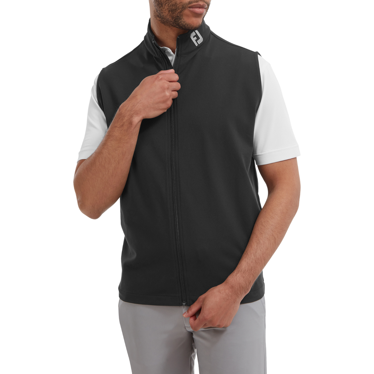FootJoy Full-Zip Knit Vest Black