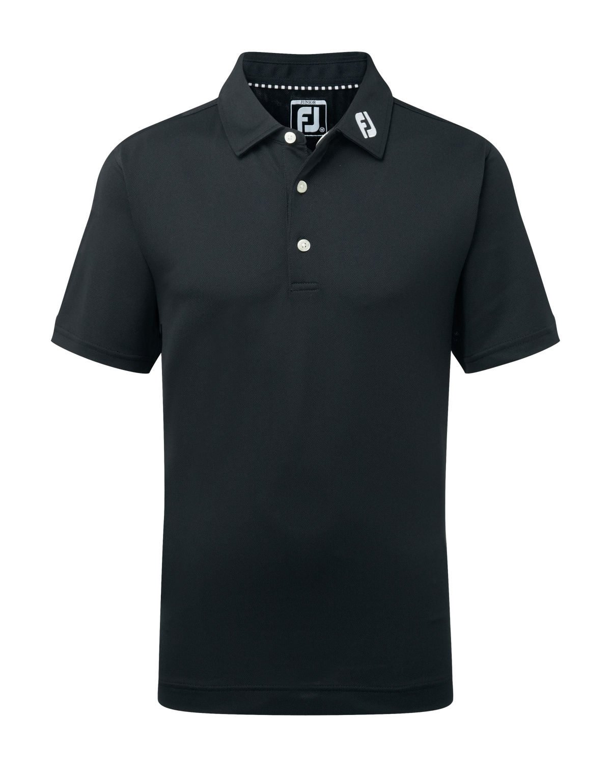 FootJoy Stretch Pique Solid Junior Black