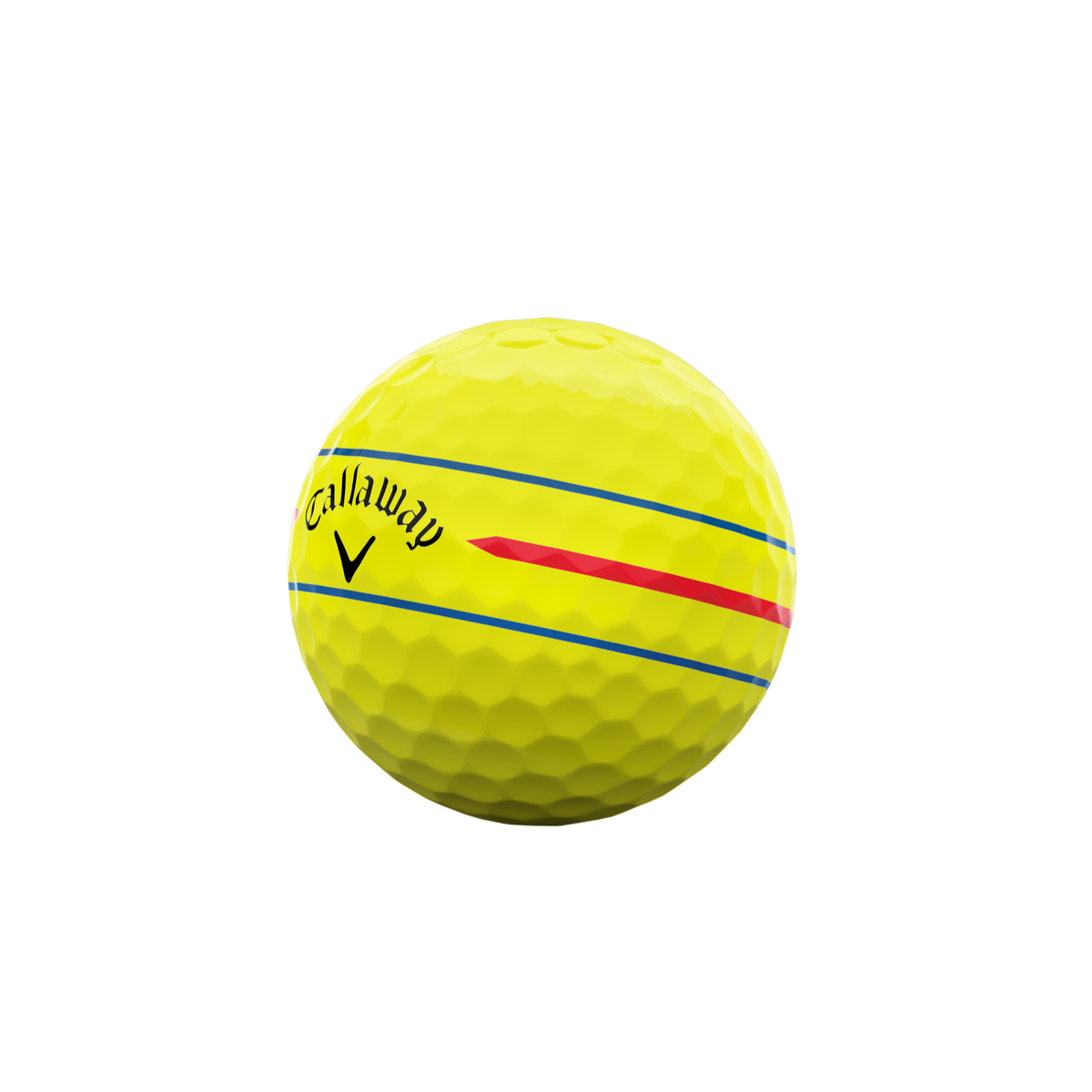 Callaway Chrome Soft 360 Triple Track geel — driekwart
