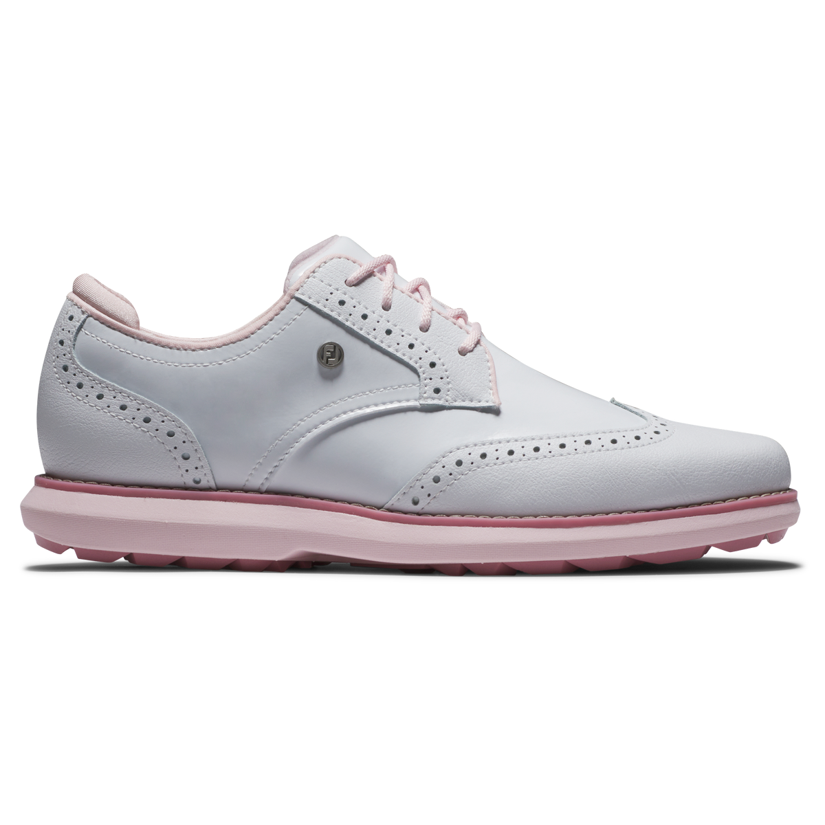 FootJoy Traditions Spikeless White/White/Pink - Dames - 01