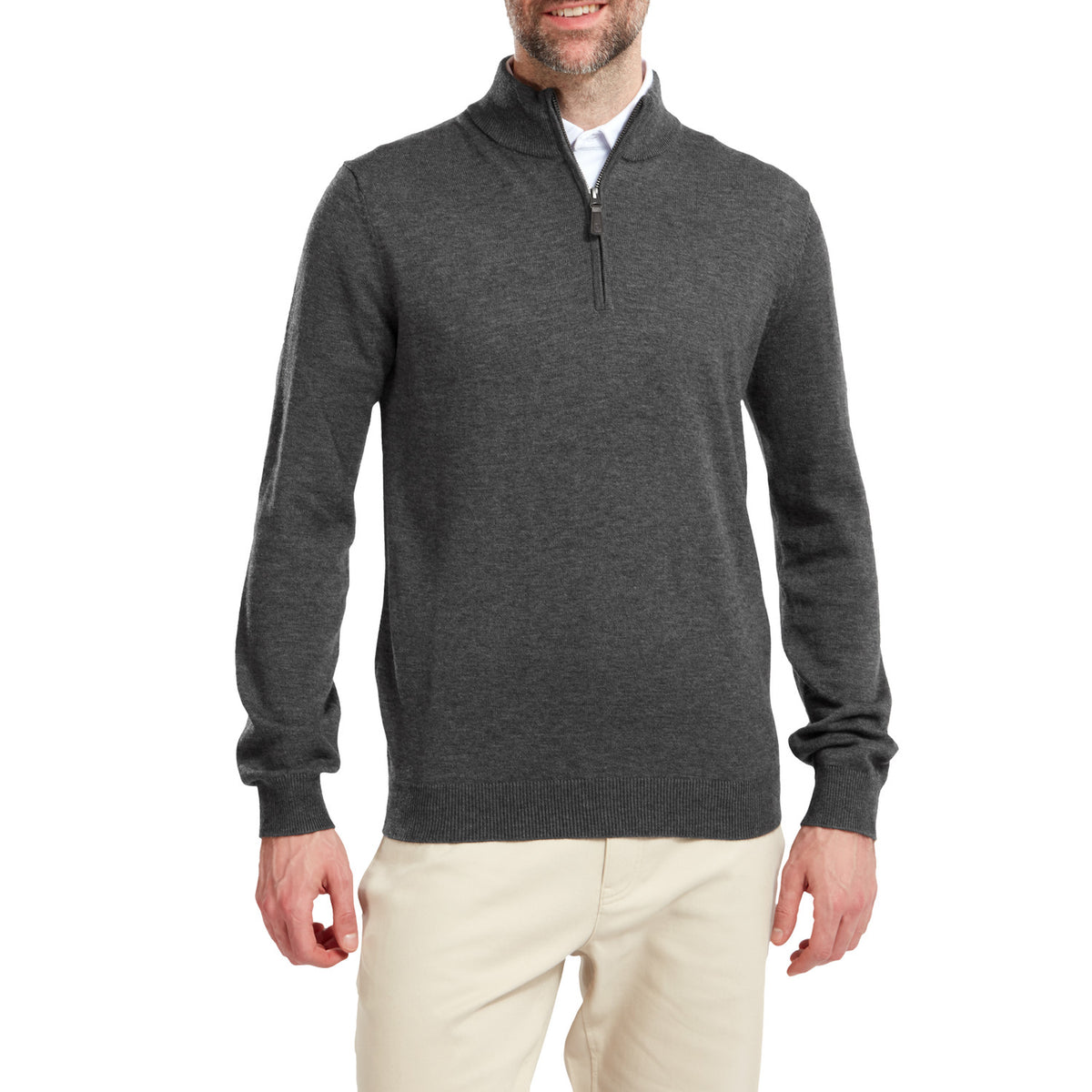 FootJoy Half-Zip Pullover Heather Charcoal