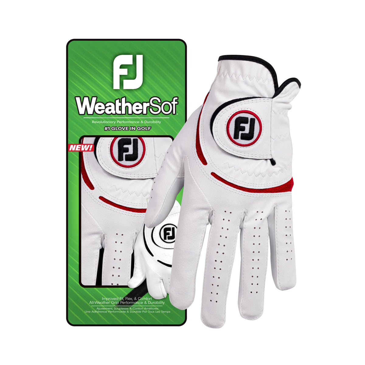 FootJoy WeatherSof Heren - White/Red