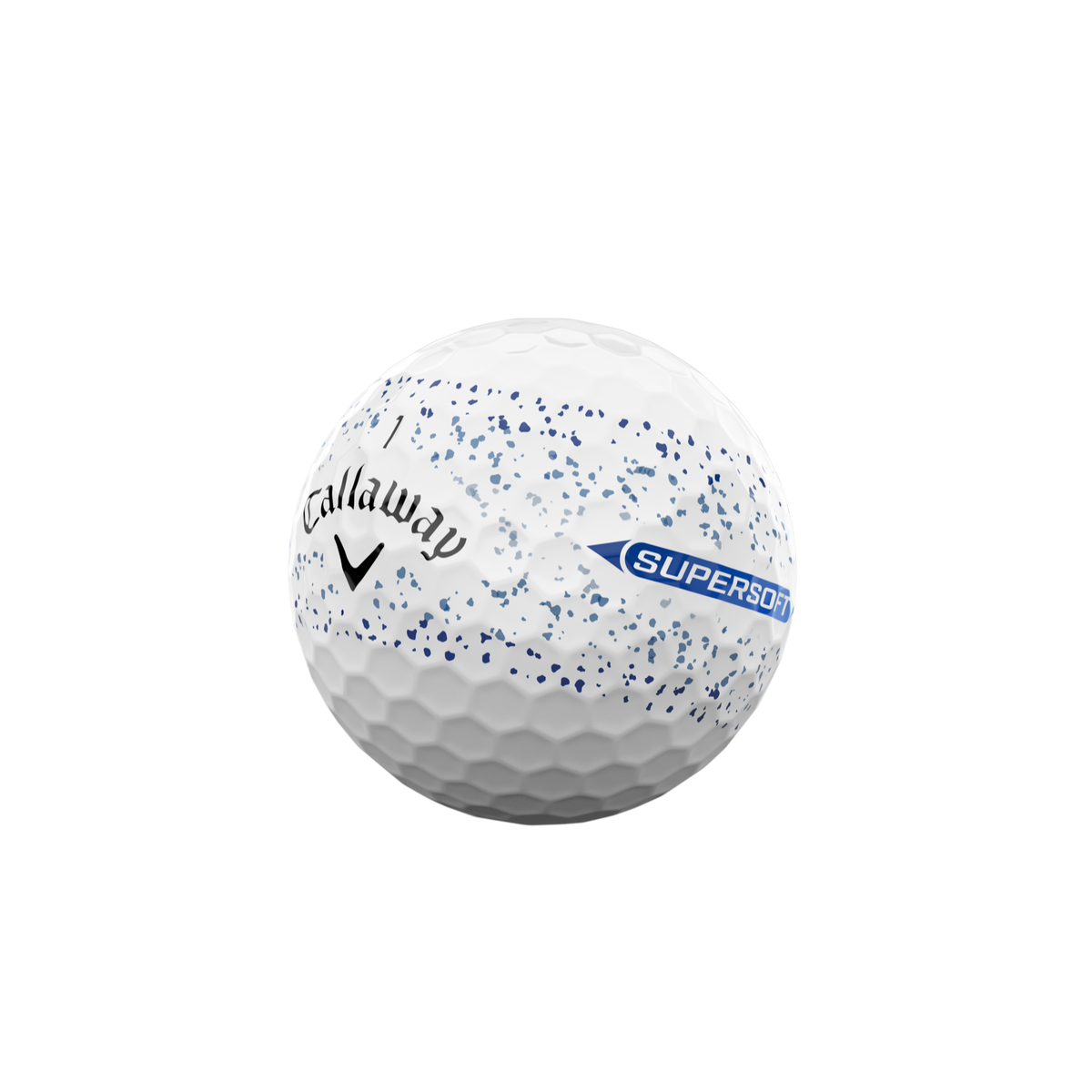 Callaway Supersoft Splatter Wit/Blauw - driekwart