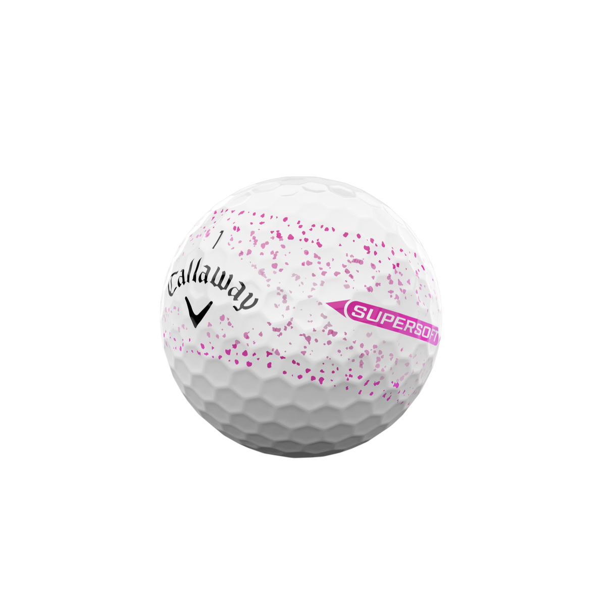 Callaway Supersoft Splatter Wit/Roze - driekwart