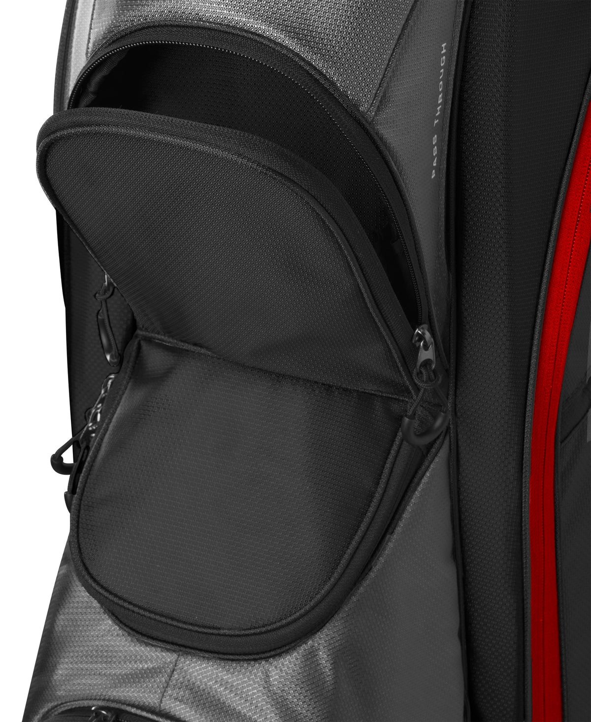 FEATHER CART BAG BLACK/Grey/Red