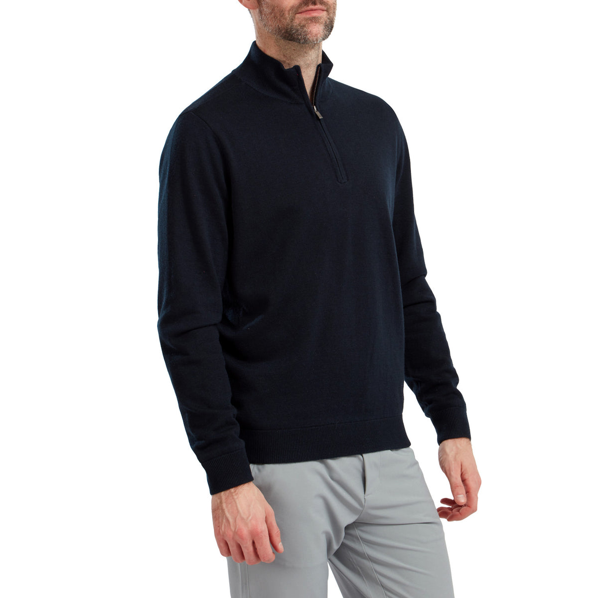 FootJoy woolblend 1/2 zip Woolblnd Lined Nvy
