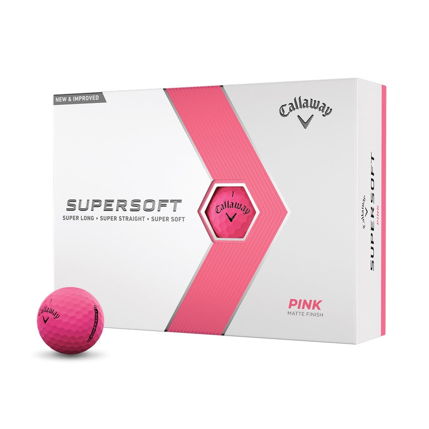 Callaway supersoft mat roze golfballen