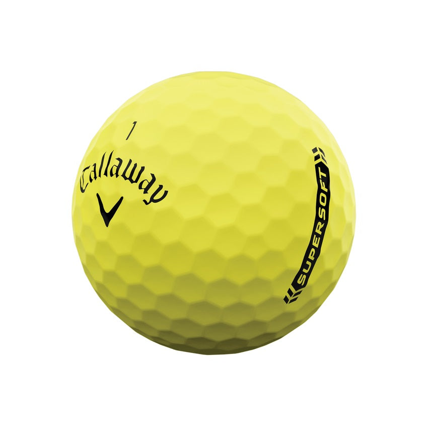 Callaway supersoft mat geel golfballen