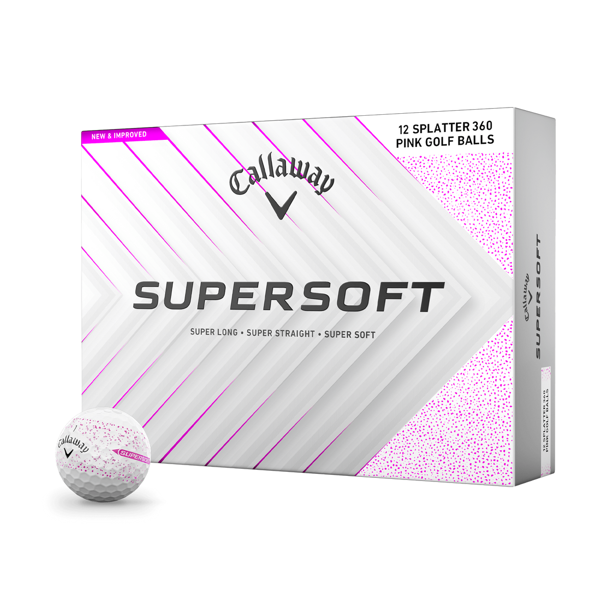 Callaway Supersoft Splatter Wit/Roze - productfoto