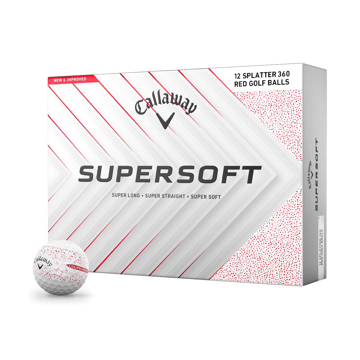 Callaway Supersoft Splatter Wit/Rood - productfoto