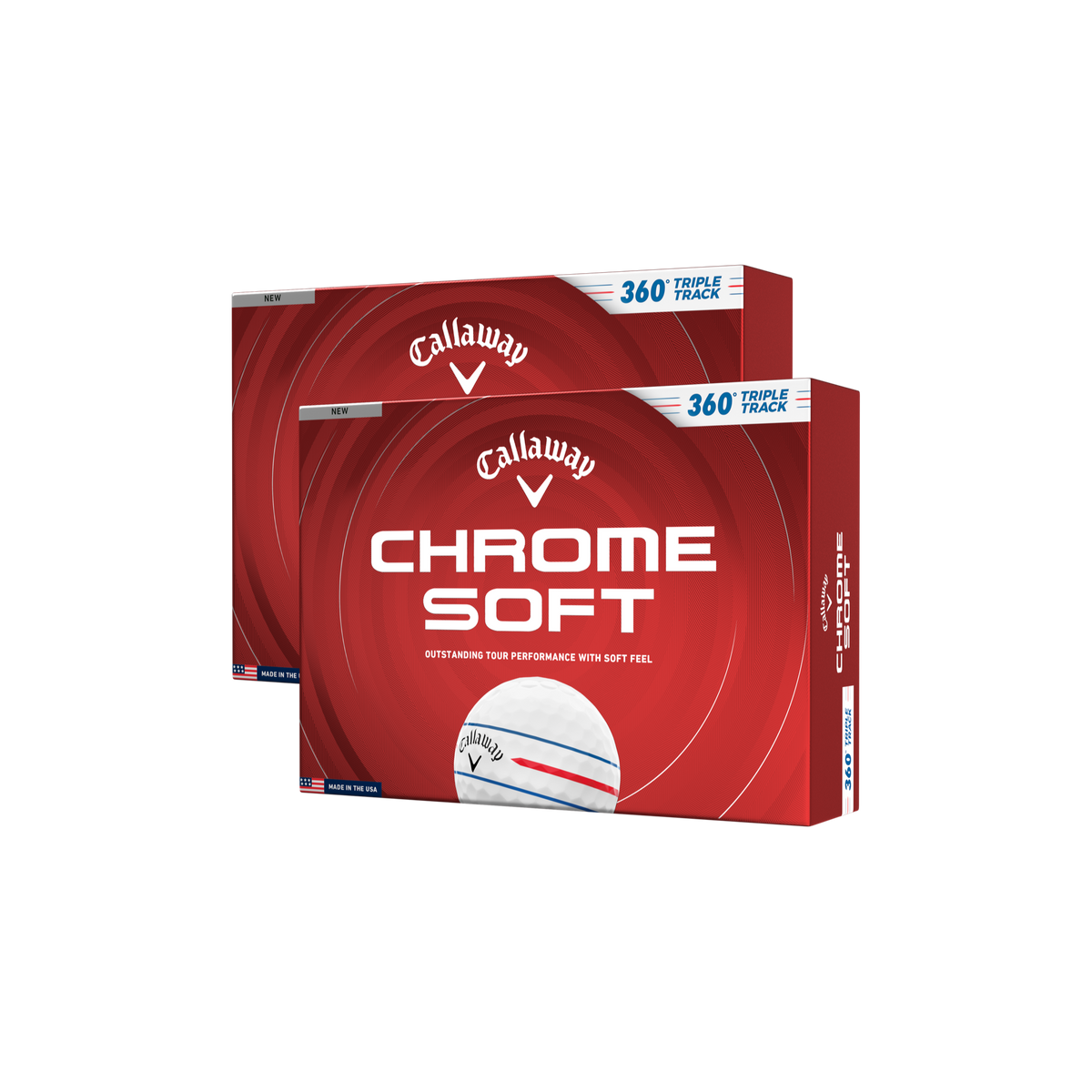 Callaway Chrome Soft 360 Triple Track Wit - 2 dozijn