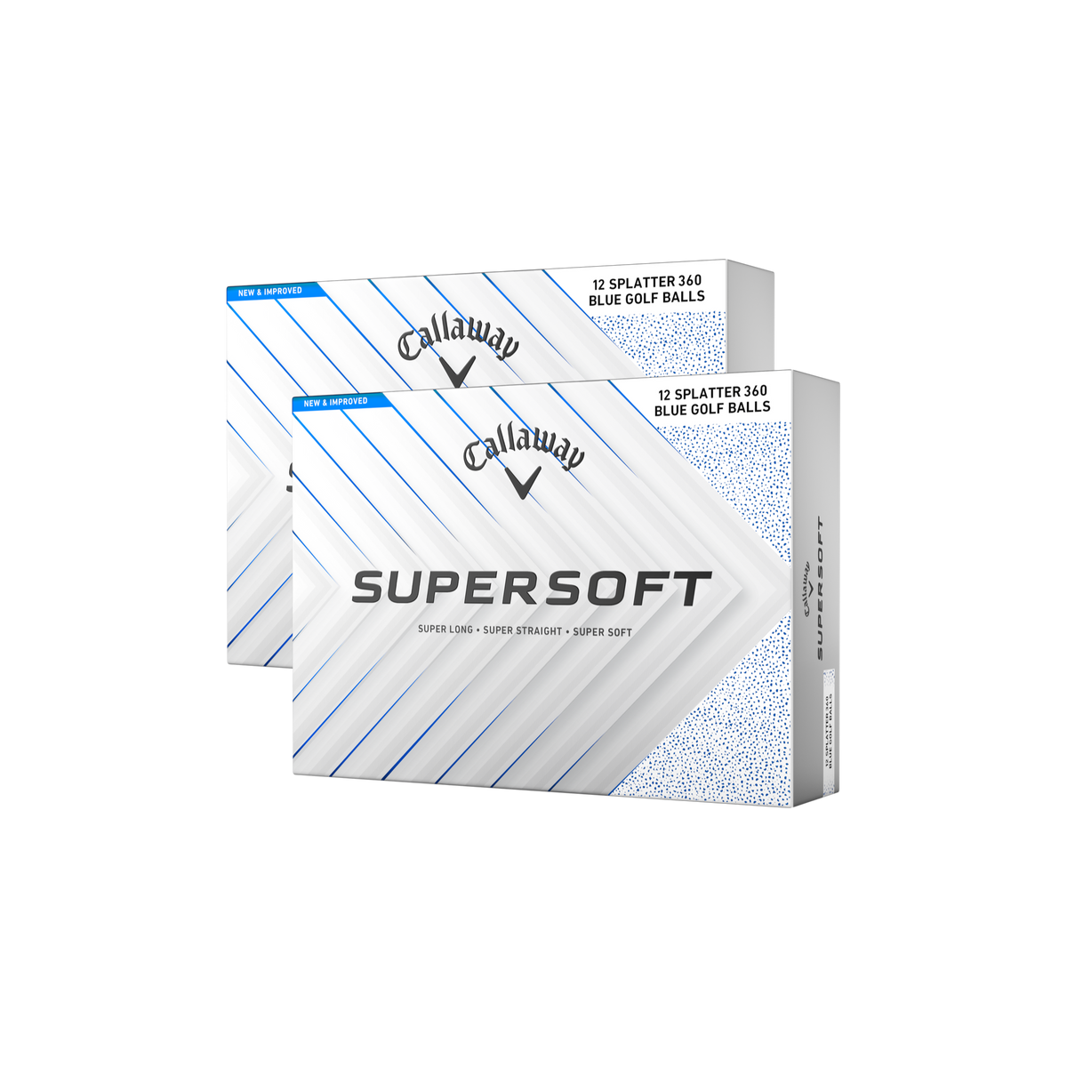 Callaway Supersoft Splatter Wit/Blauw - 2 dozijn