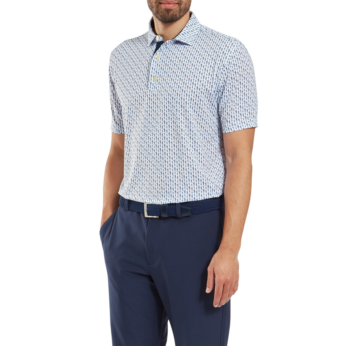 FootJoy figure prt wht/nvy Lsl