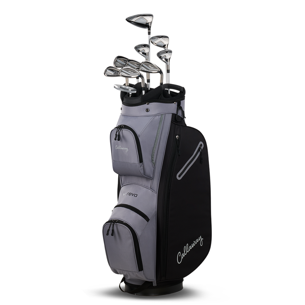 Callaway REVA damesset zwart, cartbag met clubs