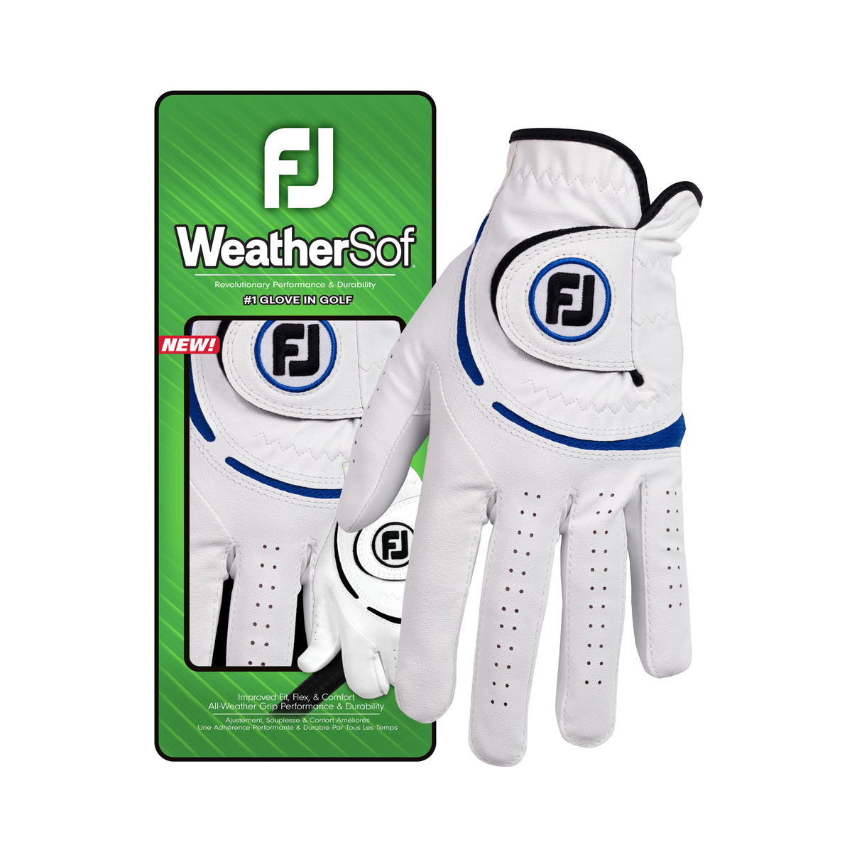 FootJoy WeatherSof Heren - White/Blue