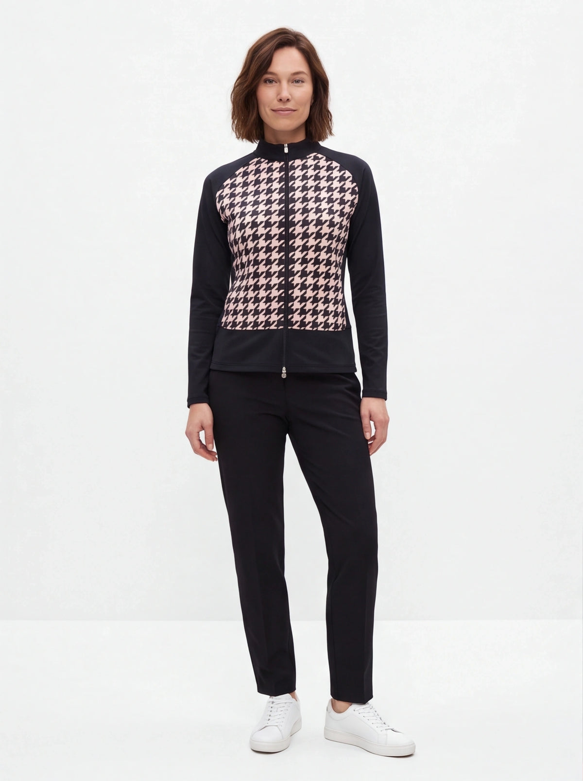 Footjoy Full-Zip Houndstooth Midlayer