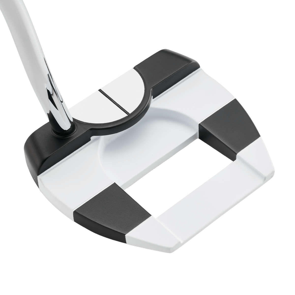 Odyssey Ai-Dual Jailbird Mini 1/2-Ball DB putter - adres