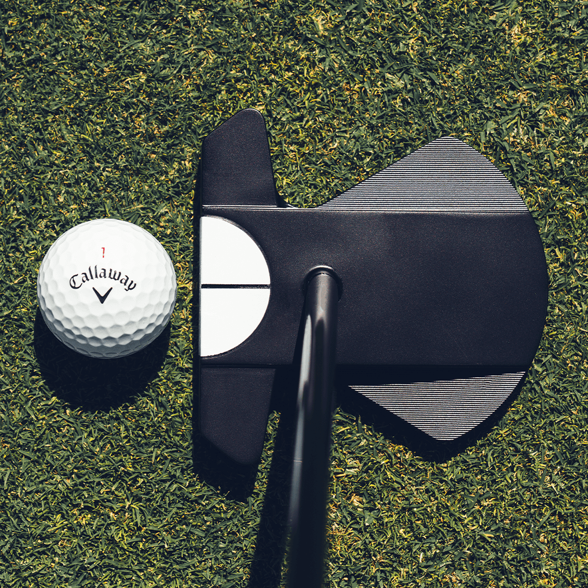 Odyssey Square 2 Square Ai-Dual Max 1/2-Ball Broomstick putter - detail