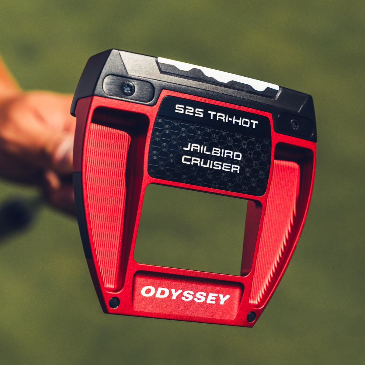 Odyssey Square 2 Square Tri-Hot Jailbird Cruiser putter - detail