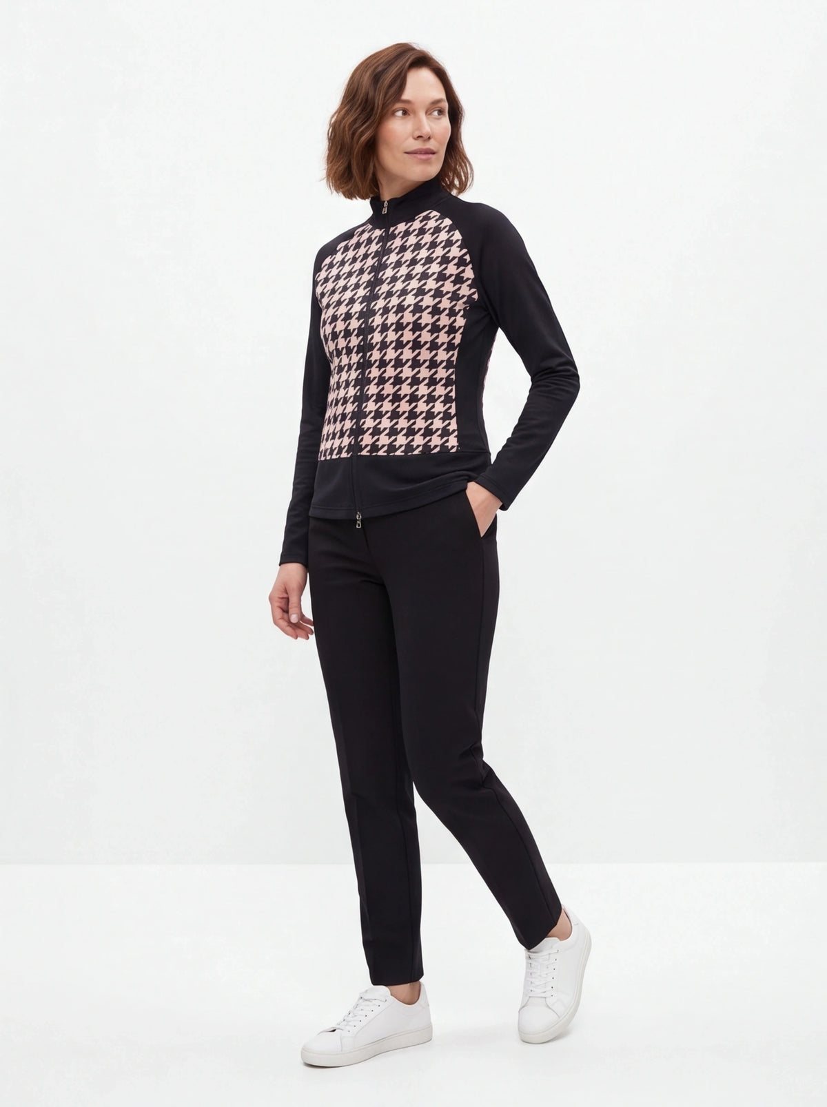 Footjoy Full-Zip Houndstooth Midlayer