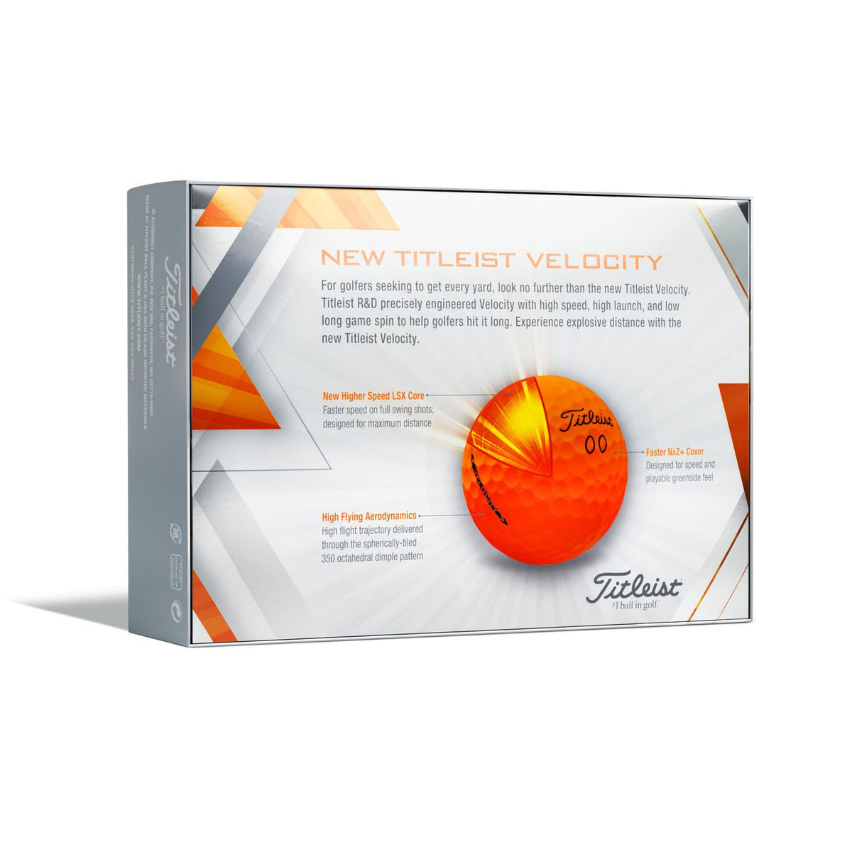 Titleist velocity golfballen 2023 oranje